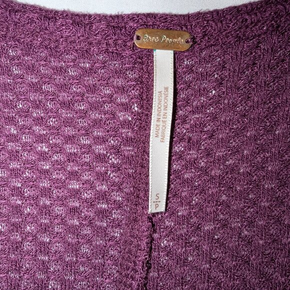 Free People | Ventura Waffle Knit Thermal Tee in African Violet	| Size Small - Picture 3 of 12